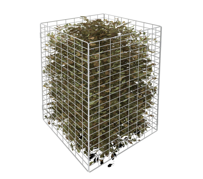 Tumbleweed Garden Compost Storage Cage Full of Leaves